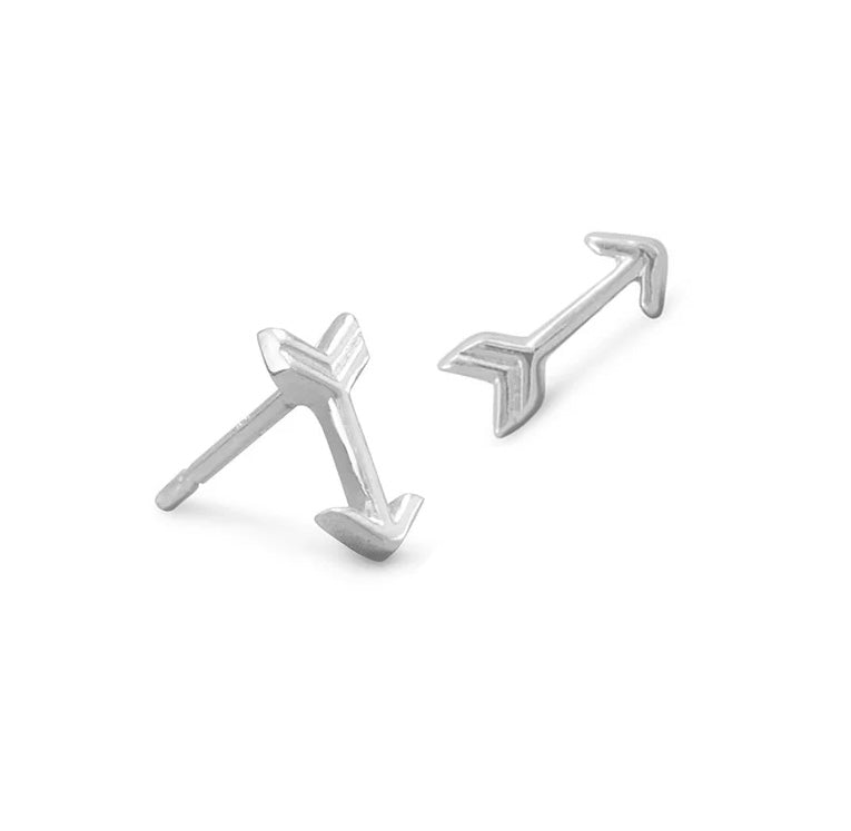 Small Arrow Earrings in Sterling Silver