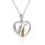 Diamond Heart Pendant (White &amp; Yellow Diamond)